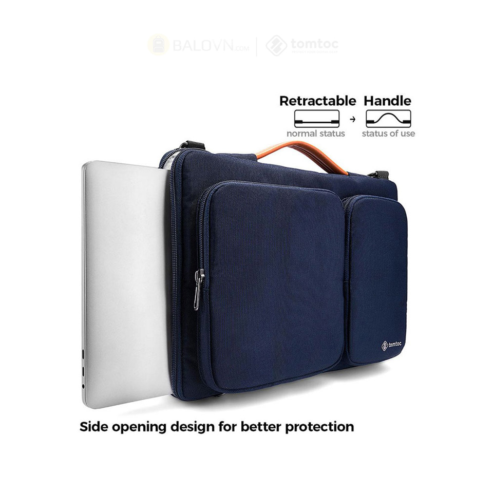 Tomtoc A42-C01 Versatile 360° Shoulder bags Macbook 13/14" Darkblue