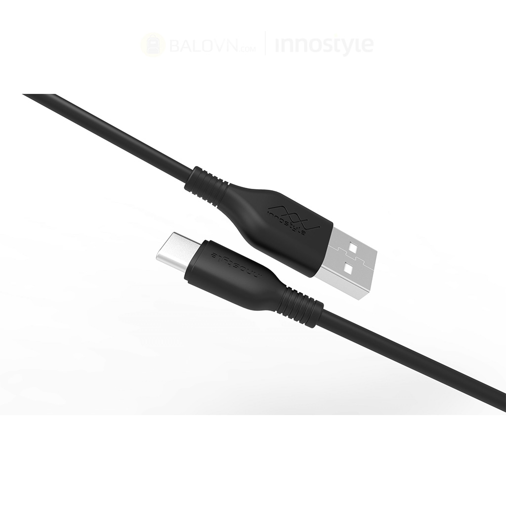 Cáp Innostyle Jazzy USB-A to Type-C 1.2M 15W J-IAC120 - Đen