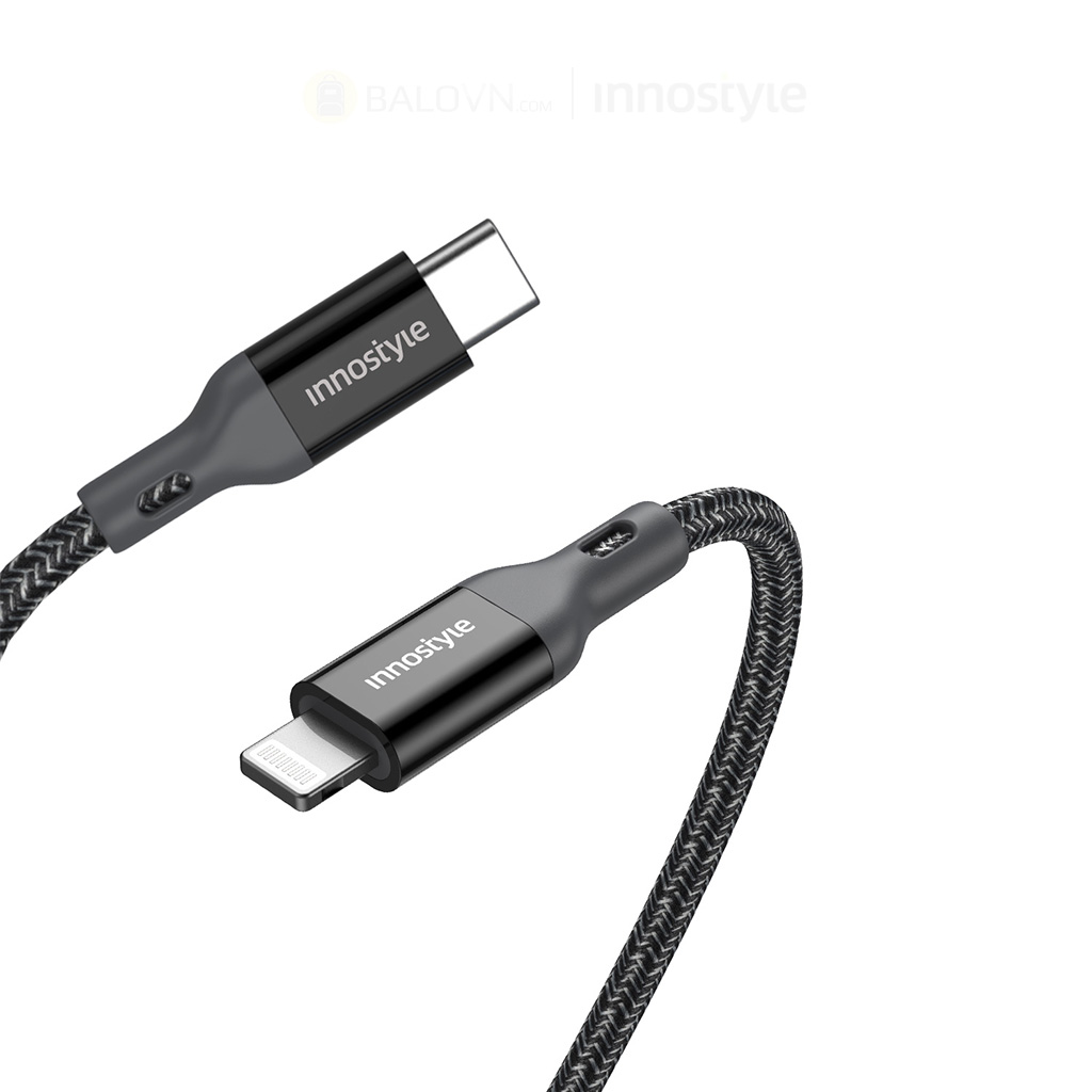 Cáp Innostyle Powerflex USB-C to Lightning 1.5M 20/30/60W ICL150AL-Black
