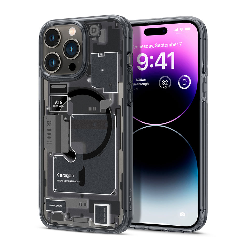 Ốp lưng iPhone 14 ProMax SPIGEN Ultra Hybrid Zero One Magfit (magsafe) Black