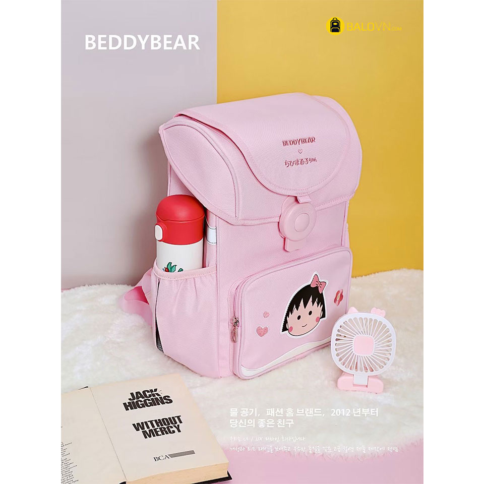 Beddybear Schoolbag Maruko Hồng Cho Bé Học Lớp 1 từ 06 Tuổi Trở Lên