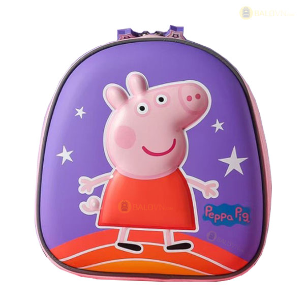 Beddybear cho bé mẫu giáo từ 2 tuổi Chống thất lạc Heo Peppa Tím ZS-HEOTIM