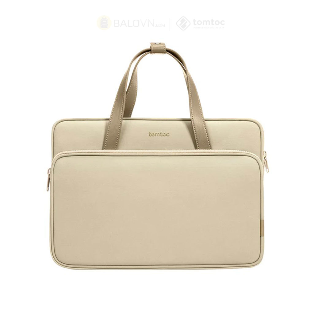 Tomtoc H22C1 Premium Theher Shoulder Bag MACBOOK 13"/14", ULTRABOOK 13" Khaki